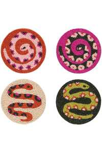 Juego de posavasos de cuentas de vidrio de colores, perfecto para servir bebidas en reuniones y realzar el estilo de presentación de la mesa - Product Image 4