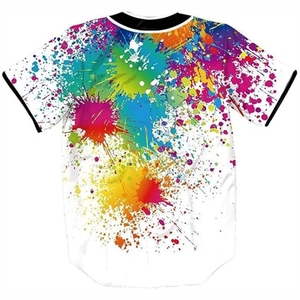 Camiseta de Béisbol Sublimada Transpirable a la Moda, Personalizada con Estampado Hip Hop, Camisa de Béisbol con Botones Completos, Ropa Urbana - Product Image 5