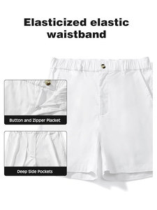 Shorts de travail amples à motif uni pour homme, nouvelle collection été, avec taille élastique, pour le sport, la course et les loisirs, pour hommes et femmes - Product Image 2