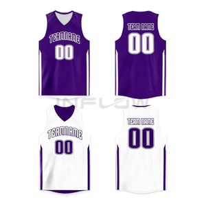 Uniformes de Baloncesto Personalizados 100% Poliéster, Conjuntos de Camisetas de Baloncesto para Adultos, Diseño de Equipo con Impresión por Transferencia de Calor en la Parte Delantera - Product Image 1