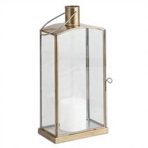 Farol de Acero Inoxidable Hecho a Mano, Estilo Rústico y Ecológico, Acabado Dorado, Moderno, para Velas, Bodas, Hogar y Jardín - Product Image 2