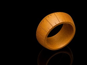 Wood Napkin Ring 4.5cm Wabi-Sabi Design Eco-Friendly Wedding Table Accessory - Product Image 1