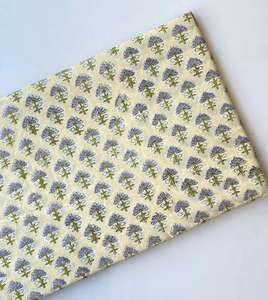 Tela de Algodón Suave Hecha a Mano en India, con Estampado Floral Moderno de Jaipur, Ecológica, de Secado Rápido, para Bolsos, Cortinas y Manualidades - Product Image 3