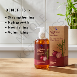 Shampoo concentré nourrissant à l'huile d'oignon rouge et au bambou, anti-chute pour cheveux faibles et abîmés, OEM - Product Image 3