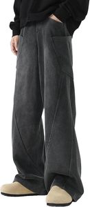 Pantalones Deportivos de Punto Negros para Mujer, Cintura Media, Cordón Ajustable, Casuales, Largos, Color Sólido, 100% Algodón, para Otoño - Product Image 4