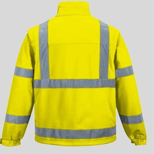 ZOHSUB POWER INDUSTRY High Visibility ANSI Class 1 Reflective Safety Jacket for Men Women LED Flash <b>Waterproof</b> Hood Pockets <b>Work</b> - Product Image 6