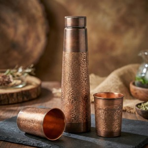 American Ayurveda 100% Pure <b>Copper</b> Water <b>Bottle</b> for <b>drinking</b> Leakproof Natural Ayurveda Health Benefits <b>Copper</b> <b>bottle</b> - Product Image 4