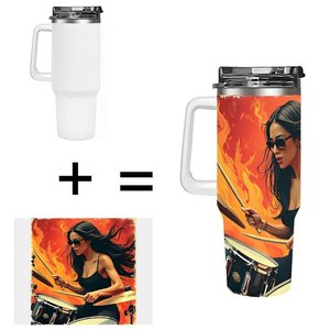 40oz <b>Large</b> Stainless Steel Tumbler With Straw For Outdoor Activities - Product Image 1