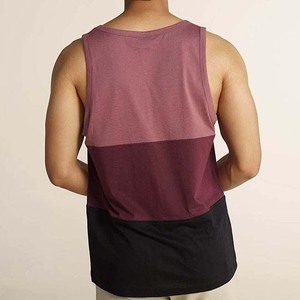High Quality Men's Sporty Summer Men's Color Blocked Knitted Tank Top O Neck Casual Solid Sleeveless <b>Vest</b> - Product Image 2