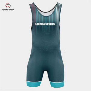 Traje de Lucha Libre Profesional para Hombre, Singlet de Poliéster y Spandex para Competencia, Singlets Juveniles de Lucha Libre con Logotipo Personalizado - Product Image 2