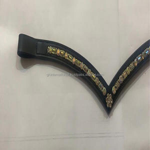 Cristales multicolores personalizados con incrustaciones y metal, cristal grande entre canal vacío, banda de cuero para cejas de caballo en todos los tamaños - Product Image 3