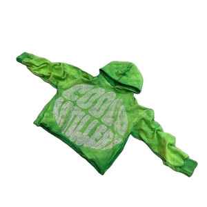 Sudadera con Capucha de Invierno para Hombre, Moderna, con Pedrería Brillante, Corte Holgado, Resistente al Viento, para Estilo Hip Hop y Nocturno - Product Image 1