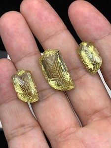Ensemble de pierres précieuses en quartz citron naturel, cristaux jaunes facettés, pierres brutes pour la fabrication de bijoux, anneaux, pendentifs, cadeaux - Product Image 6