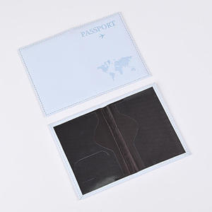 Genuine Leather Vintage RFID Blocking Short Open Passport <b>Holder</b> Top-layer Cowhide Clip Simple Card ID <b>Holder</b> <b>Wallet</b> - Product Image 2