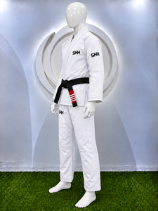 Kimono de Jiu-Jitsu Brésilien (BJJ) Blanc Personnalisé 2026 en Tissu Perlé avec Pantalon Renforcé pour Entraînement et Compétition - Product Image 4