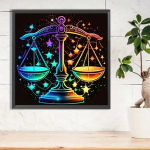 Serie di Dipinti Diamante 5D dei Dodici Segni Zodiacali Fatti a Mano, Arte Murale Ecologica Fai-da-Te con Colori Vivaci e Dettagli Precisi - Product Image 1