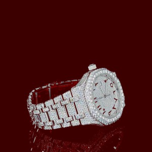 Montre Moissanite Diamantée Style Hip Hop pour Rappeurs – Stock USA & UK – Achat en Gros – Reloj - Product Image 1