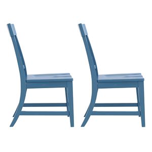 Wallace & Bay Haidel Blue Slat schienale sedie da pranzo Set di 2 - Product Image 4