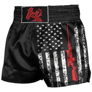 Shorts de boxe unisexes sur mesure OEM, finition satinée, sublimation, fentes latérales, légers, vente en gros, usine OEM - Product Image 3