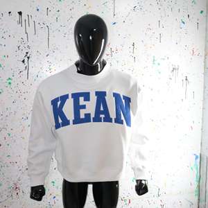 Sudadera KEAN ASH GREY con cuello alto, 100% azul marino, con apliques bordados, cuello ancho, CLUSH SPORTS - Product Image 4