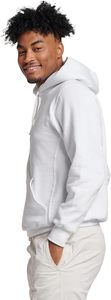 Sweat-shirt à capuche unisexe blanc, coupe oversize, en polaire, décontracté, couleur unie, avec poche, pour l'automne, sweat-shirt à capuche pour homme - Product Image 6