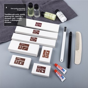Kit de toilette jetable personnalisable pour hôtels et maisons d'hôtes, avec option logo, échantillons en stock et offre spéciale, comprenant un kit de brosses à dents pour salle de bain - Product Image 6