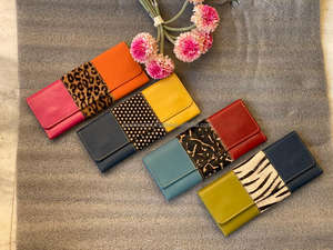 กระเป๋าคลัทช์หนังสำหรับผู้หญิงหนังแท้รีไซเคิลผมหนังแท้มีสไตล์กระเป๋าใส่บัตรเอทีเอ็มแบบอเนกประสงค์สีทันสมัย - Product Image 5