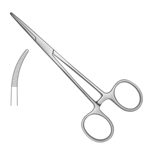 คีมหนีบหลอดเลือดแบบโค้ง Kelly Hemostatic Forceps ขนาด 5.5 นิ้ว คีมหนีบหลอดเลือดดำสำหรับผ่าตัด ทำจากสแตนเลสสตีล พร้อมระบบล็อค คีมหนีบเนื้อเยื่อสำหรับผ่าตัด - Product Image 1
