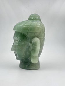 Natural Green Aventurine Buddha Head Hand Carved Gemstone Meditation <b>Statue</b> Spiritual Decor Wholesale Supplier - Product Image 5