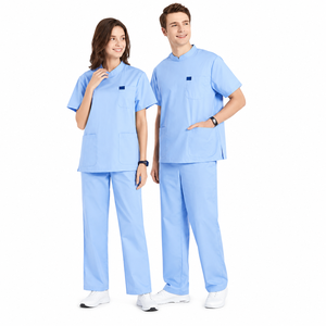 Conjunto de Uniformes Médicos Personalizados con Logotipo, Unisex, Transpirables, de Tela Elástica, para Enfermeras de Hospital, Estética y Salones Dentales - Product Image 1