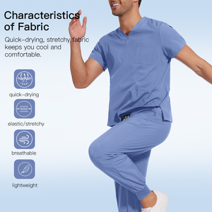 Oferta de Verano 2025: Conjunto de Uniformes Médicos de Punto Ligero, Transpirable y Suave para Hombres y Mujeres, Venta al Por Mayor - Product Image 2
