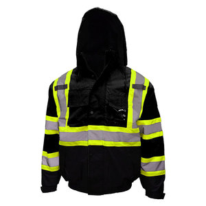 High Quality Men's Safety Hi Vis Reflective Polyester <b>Work</b> <b>Jacket</b> for Winter <b>Construction</b> Use - Product Image 1