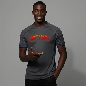 Nueva Camiseta de Fútbol Personalizada Transpirable 100% Poliéster con Logotipo Bordado Personalizado, Manga Corta, Sublimación por Transferencia de Calor - Product Image 4