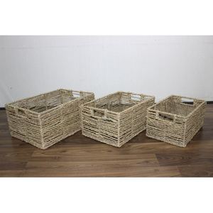 Artex Dong Thap Water Hyacinth Storage <b>Basket</b> <b>Handle</b> for Home Storage Organization - Product Image 5