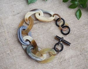 Nouveau bracelet en corne de buffle de qualité supérieure, bracelet manchette en agate et corne de buffle pour femme, offre spéciale - Product Image 2