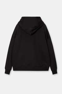 OEM Custom Logo Print 600GSM Heavyweight Premium Black Hoodie Custom Blank Oversized Unisex 100% Cotton Hoodies Men - Product Image 5