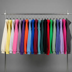 Sudadera con Capucha de Punto Grueso Casual Unisex, Corte Regular, con Bolsillo, Color Sólido, Invierno, Algodón, Forro Polar, Impresión 3D en Relieve, Venta al por Mayor - Product Image 3