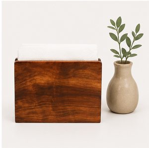 Premium Solid Wood Napkin Holder For <b>Dining</b> <b>Table</b> Handcrafted Eco-Friendly Upright Tissue Paper Stand For Restaurant Hotel Decor - Product Image 4