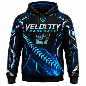 Sudadera con Capucha de Béisbol Velocity para Hombre, Jersey con Estampado por Sublimación 27, Ropa Deportiva Transpirable, Chaqueta para Adulto - Product Image 1