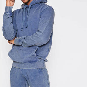 Sudadera con capucha personalizada de corte regular, de tejido grueso, lisa, con media cremallera, lavada con ácido, desgastada, de invierno y bordada. - Product Image 6