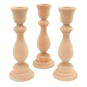 Rustic Wooden and <b>Glass</b> Votive Candle Holder Set Decorative Centerpiece Tabletop Candle Display Stand - Product Image 2