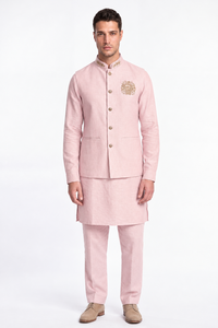 Traje Bandhgala Indo-Occidental Personalizado de 6 Colores para Hombre, Chaqueta Jodhpuri Bordada de Lujo con Kurta y Pantalones, Conjunto de 3 Piezas para Boda - Product Image 3
