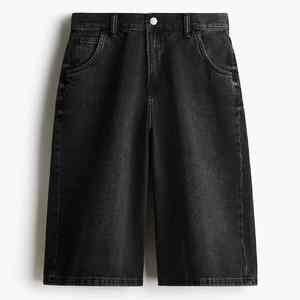 Shorts en jean 100 % coton de haute qualité à ourlet brut, personnalisés pour homme, respirants, décontractés, style streetwear, bleu clair, vintage, pour l'été - Product Image 4