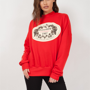 Custom DTG Women Hoodie OEM Personalized Polyester/Cotton Casual Graphic Print Long <b>Sleeve</b> Pullover Fashion Street Wear Clothing - Product Image 1