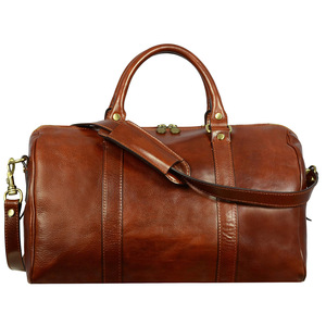 Genuine Leather Duffle Bag <b>Backpack</b> Men Unisex Waterproof Sport Portable Travel Custom Logo Weekend Luggage OEM Polyester Lining - Product Image 6