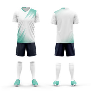 Camiseta de Fútbol Unisex Personalizada de Alta Calidad, 100% Poliéster, Impresión por Transferencia de Calor, Transpirable, de Secado Rápido, Cuello Redondo, Uniforme de Fútbol - Product Image 6