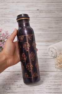 Bouteille d'eau sportive en cuivre pur 1000 ml, écologique, anti-fuite, finition mate, récipient ayurvédique avec logo personnalisé - Product Image 2