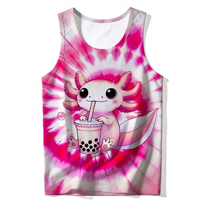 <b>Tops</b> Tanktops 100% cotton s/j 160 gsm solid color, colorful, digital print casual style printed casual supplier from Bangladesh. - Product Image 4