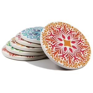 Sous-verres en MDF imprimés, finition lisse, revêtement émaillé, résistants à la chaleur, protection de table pour la maison, la cuisine, la salle à manger, le café, promotionnels - Product Image 4