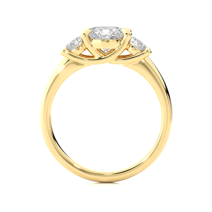 Bague en diamant de laboratoire 1,41 carat pour femme, or 18 carats, 3 pierres taille rond, certifiée IGI et VS1, en gros, à vendre - Product Image 6